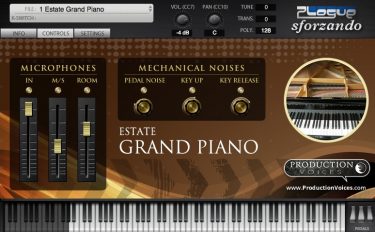 Estate Grand for sforzando Controls Page